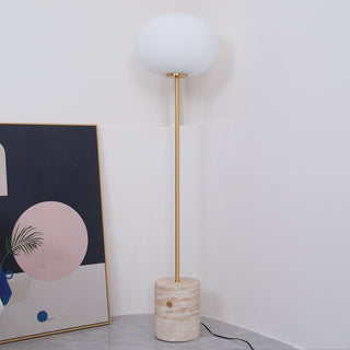 Iloryra Lampadaire en Travertin à Base Colonnaire