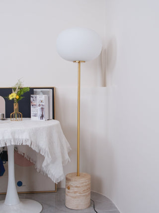 Iloryra Lampadaire en Travertin à Base Colonnaire