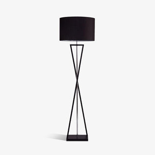 Xeno Lampadaire en Tissu Noir Moderne