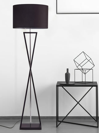 Xeno Lampadaire en Tissu Noir Moderne