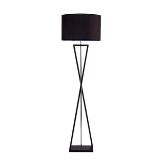 Xeno Lampadaire en Tissu Noir Moderne