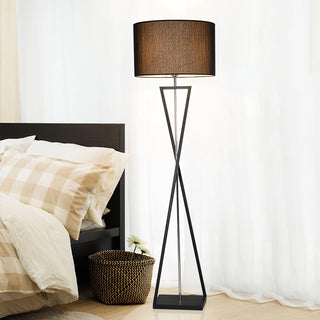 Xeno Lampadaire en Tissu Noir Moderne