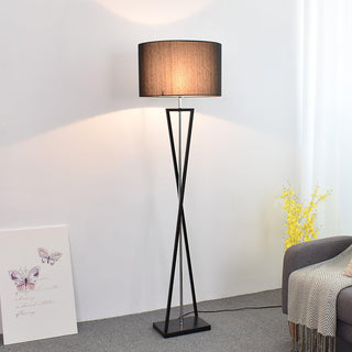 Xeno Lampadaire en Tissu Noir Moderne