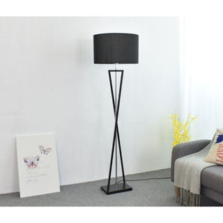 Xeno Lampadaire en Tissu Noir Moderne