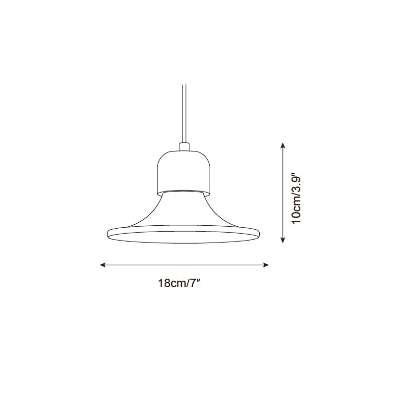 Ritta Pendant Light Trumpet Shape Travertine-Neutral Decor