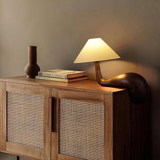 Solisise Lampe de Table en Bois d'Art
