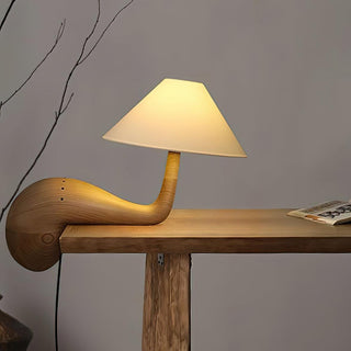 Solisise Lampe de Table en Bois d'Art