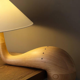Solisise Lampe de Table en Bois d'Art