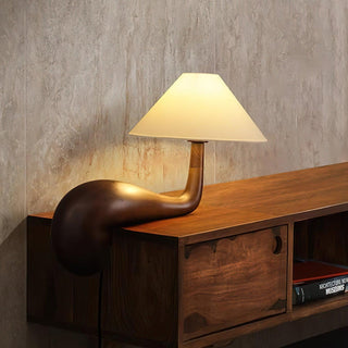 Solisise Lampe de Table en Bois d'Art