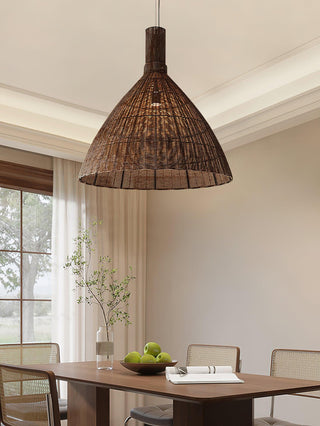 Nytheos Lampe Suspension en Rotin Naturel Artistique