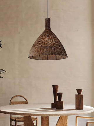 Nytheos Lampe Suspension en Rotin Naturel Artistique