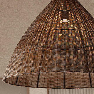 Nytheos Lampe Suspension en Rotin Naturel Artistique