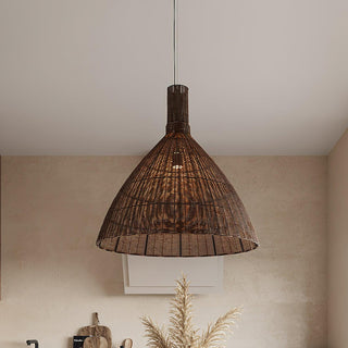 Nytheos Lampe Suspension en Rotin Naturel Artistique