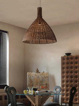 Nytheos Lampe Suspension en Rotin Naturel Artistique