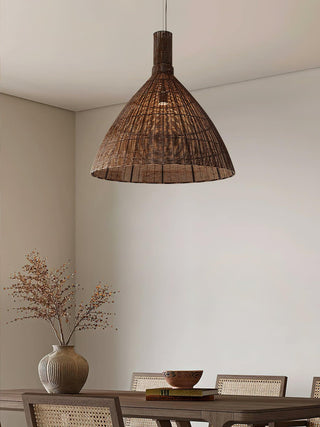 Nytheos Lampe Suspension en Rotin Naturel Artistique