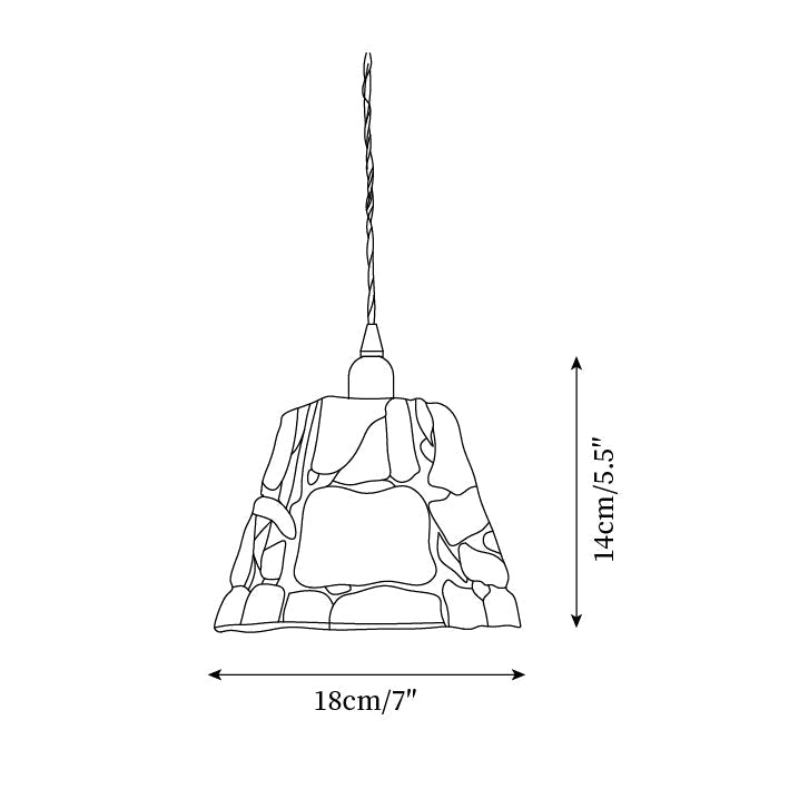 Fira Tiffany-Style Stained Glass Pendant Light-Neutral Decor