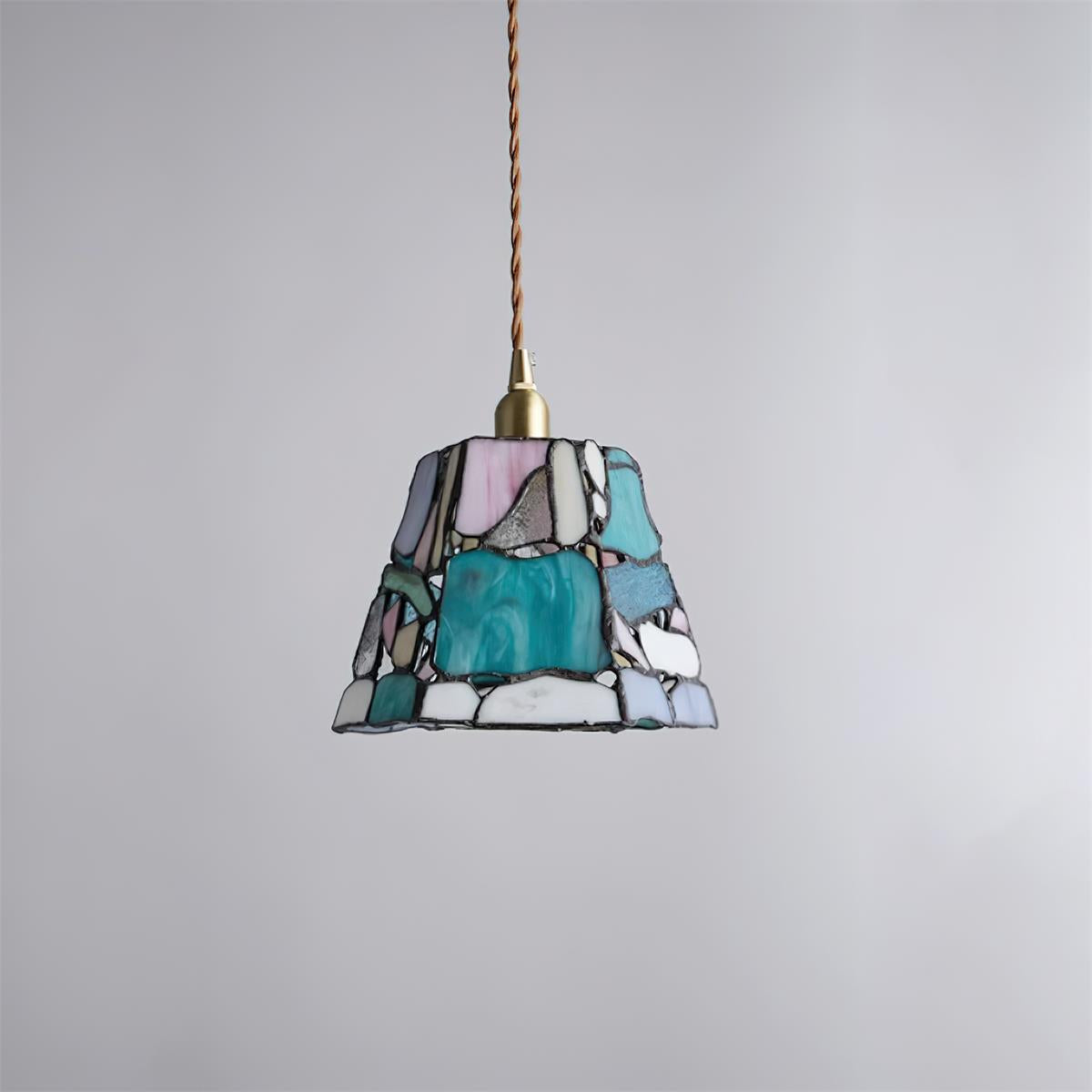Fira Tiffany-Style Stained Glass Pendant Light-Neutral Decor