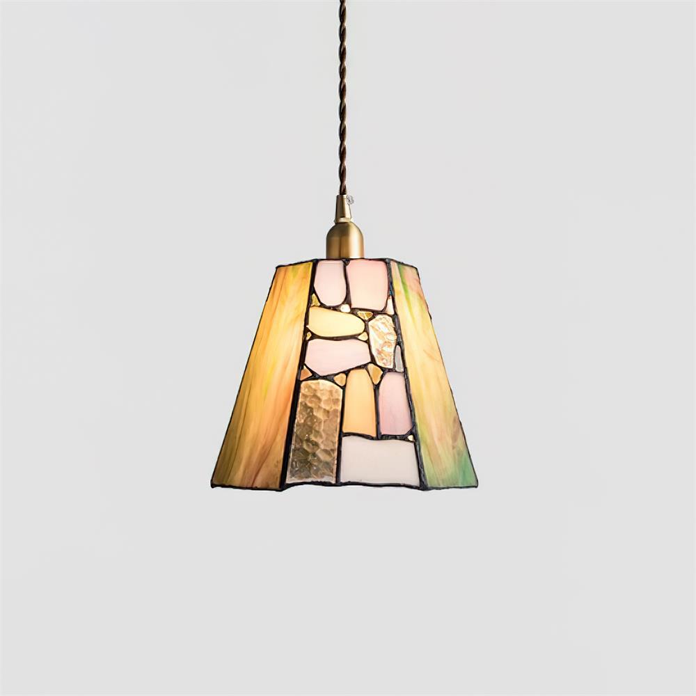 Fira Tiffany-Style Stained Glass Pendant Light-Neutral Decor