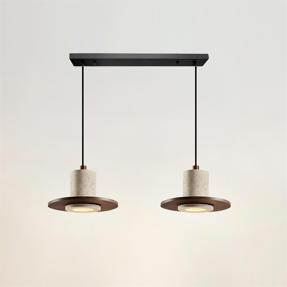 Ritta Travertine Pendant Light Top-hat Shape-Neutral Decor