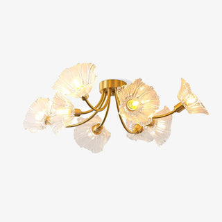 Solara Lumière de Plafond Fleur en Verre Pétale Chic Élégante