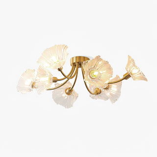 Solara Lumière de Plafond Fleur en Verre Pétale Chic Élégante