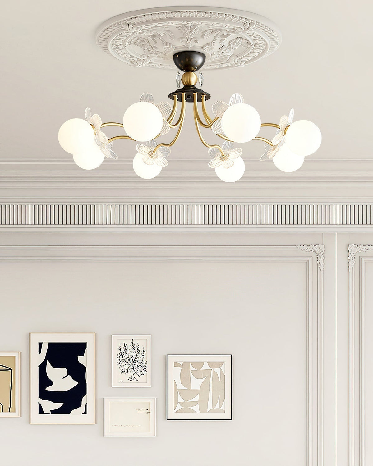 Lioraira Art Floraison Fleur Verre Lustre