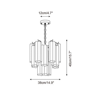 Kamenicky Lustre Cascades de Verre en Niveaux-Luire