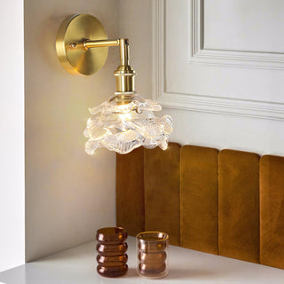Petal Applique Murale Vintage en Laiton