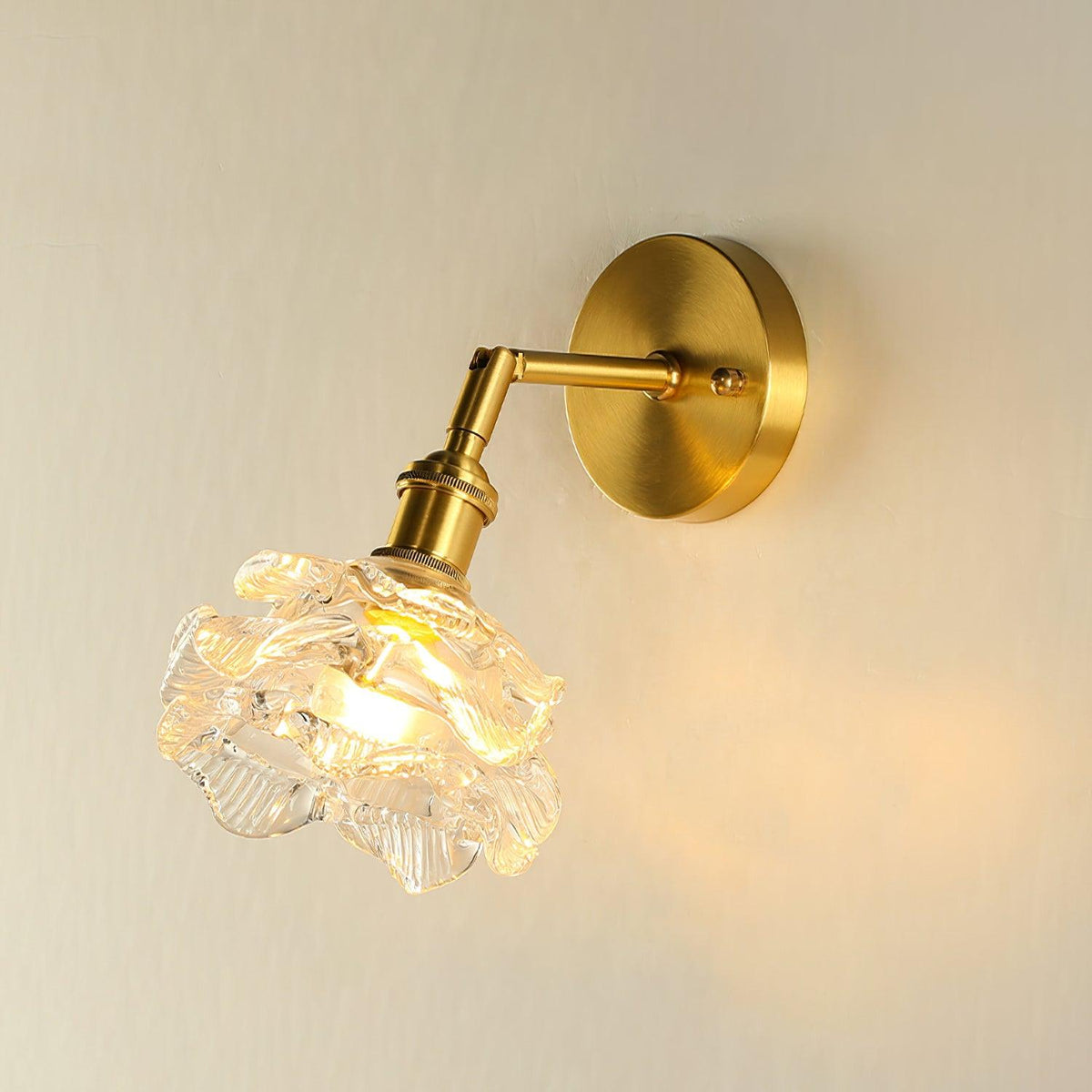 Petal Applique Murale Vintage en Laiton