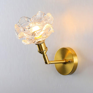 Petal Applique Murale Vintage en Laiton