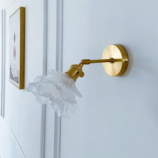 Petal Applique Murale Vintage en Laiton