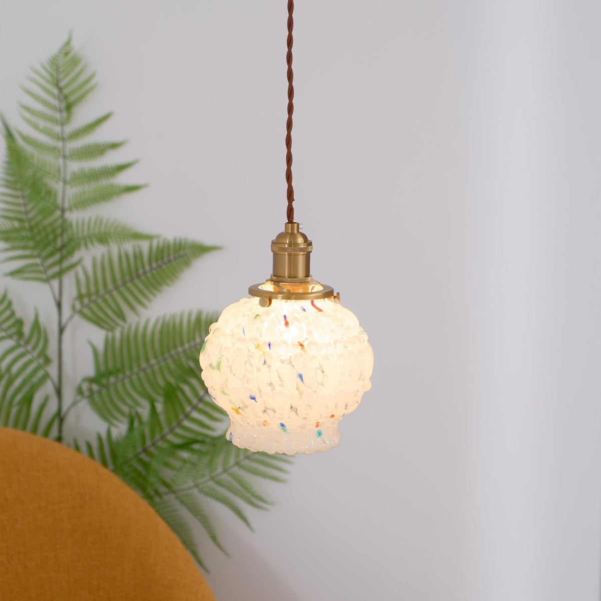 Jovik Textured Glass Pendant Light-Neutral Decor