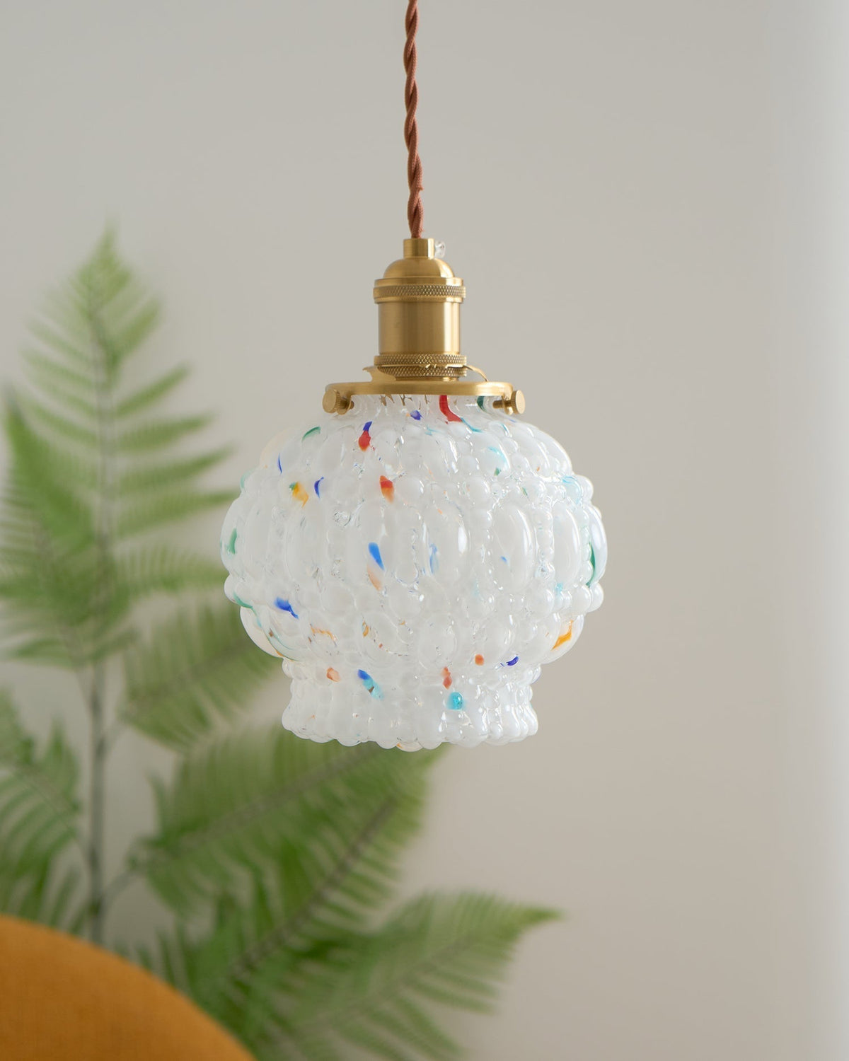 Jovik Textured Glass Pendant Light-Neutral Decor