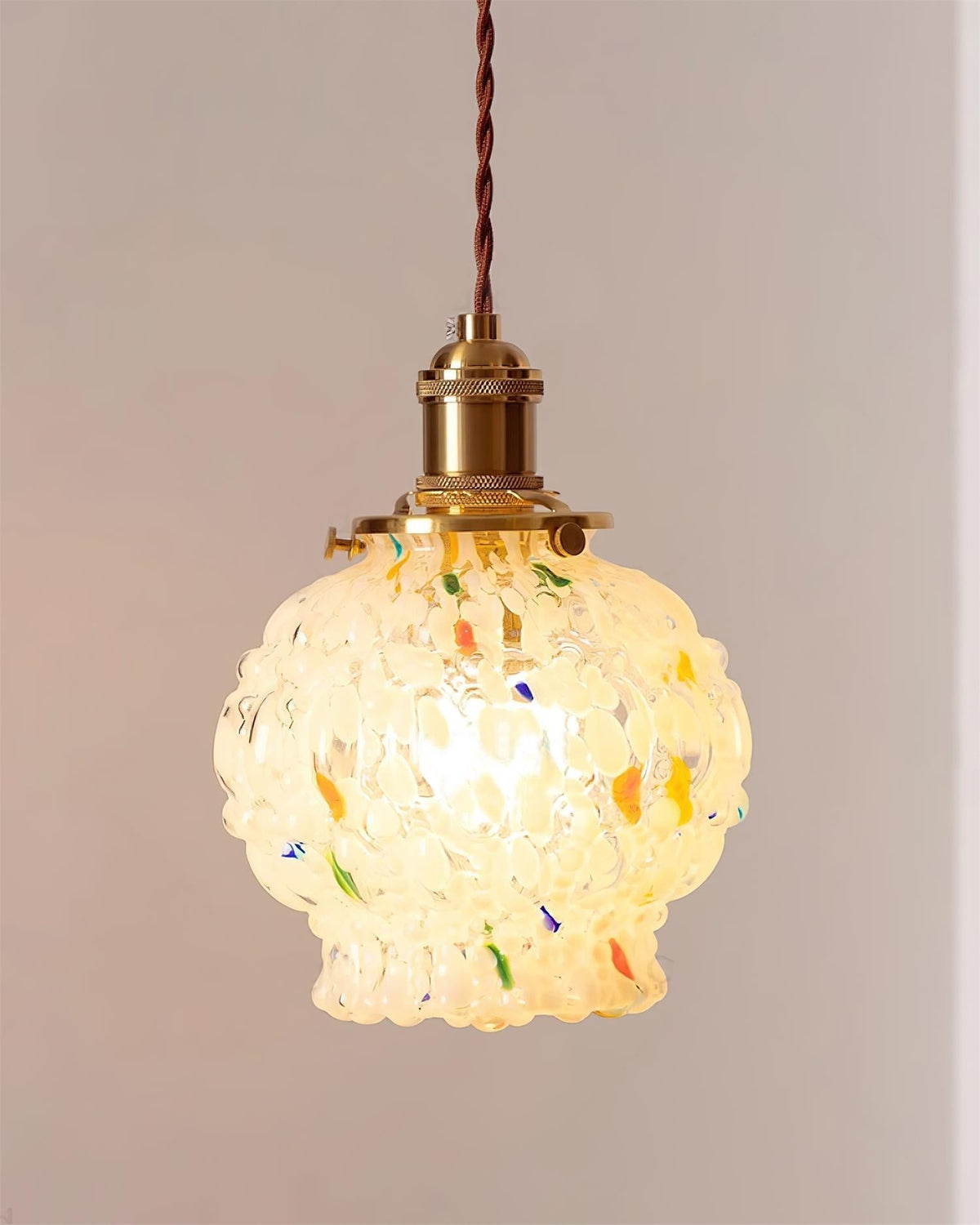 Jovik Textured Glass Pendant Light-Neutral Decor