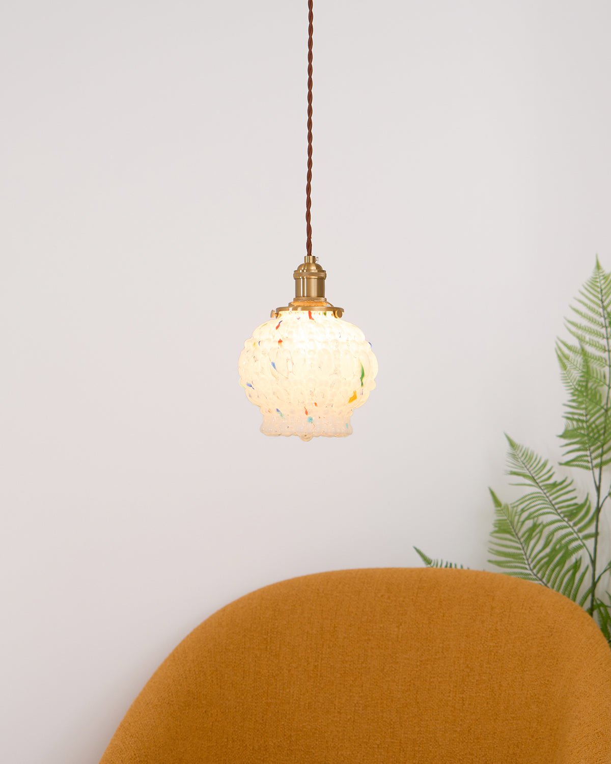 Jovik Textured Glass Pendant Light-Neutral Decor