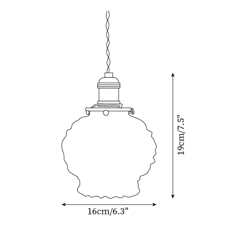 Jovik Textured Glass Pendant Light-Neutral Decor