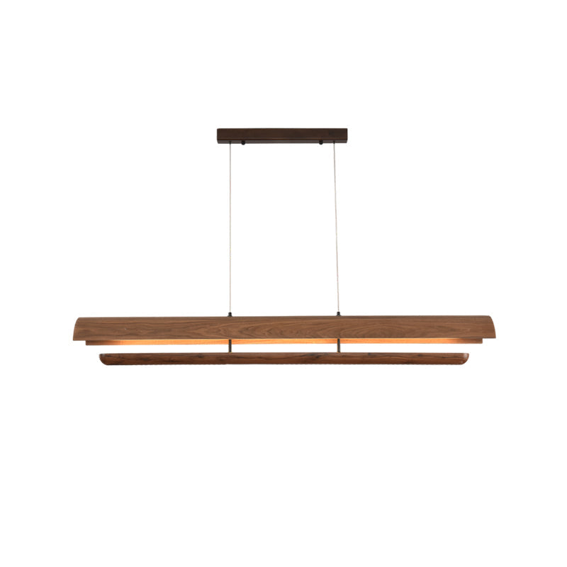 The clean, continuous lines of the Kanoe Linear Chandelier.