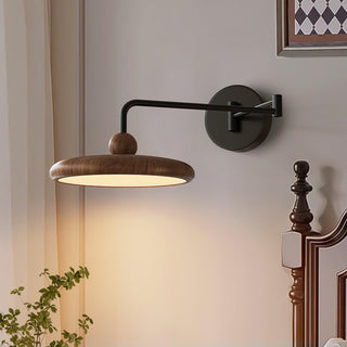 Kenshika Bois Disque Noir Applique Lumière