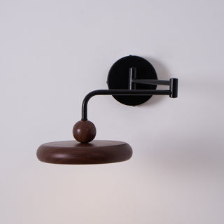 Kenshika Bois Disque Noir Applique Lumière