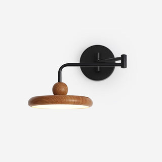 Kenshika Bois Disque Noir Applique Lumière