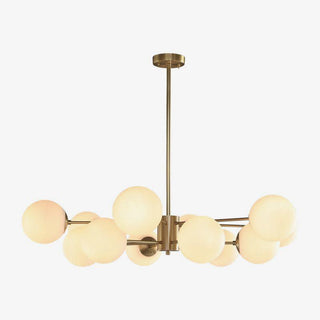 Lustra Lustre en Laiton Verre Opale-Luire