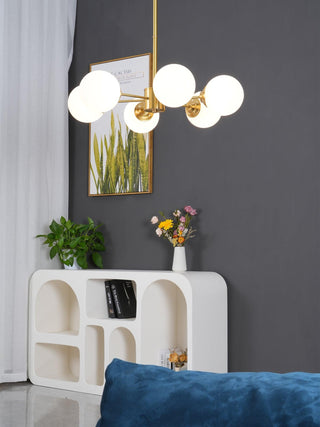 Lustra Lustre en Laiton Verre Opale-Luire