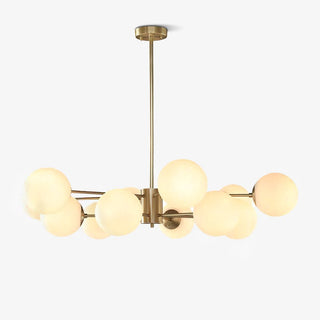 Lustra Lustre en Laiton Verre Opale-Luire