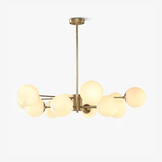 Lustra Lustre en Laiton Verre Opale-Luire