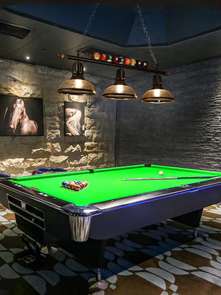Lustra Lustre en Verre Noir Balles de Billard Moderne
