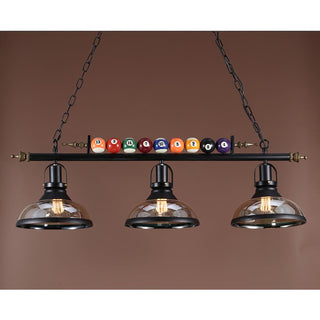Lustra Lustre en Verre Noir Balles de Billard Moderne