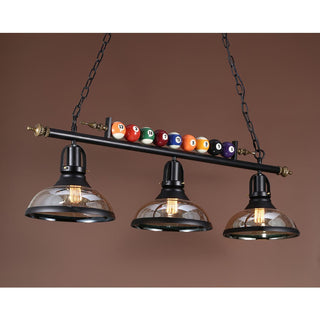 Lustra Lustre en Verre Noir Balles de Billard Moderne