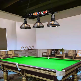 Lustra Lustre en Verre Noir Balles de Billard Moderne