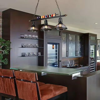 Lustra Lustre en Verre Noir Balles de Billard Moderne