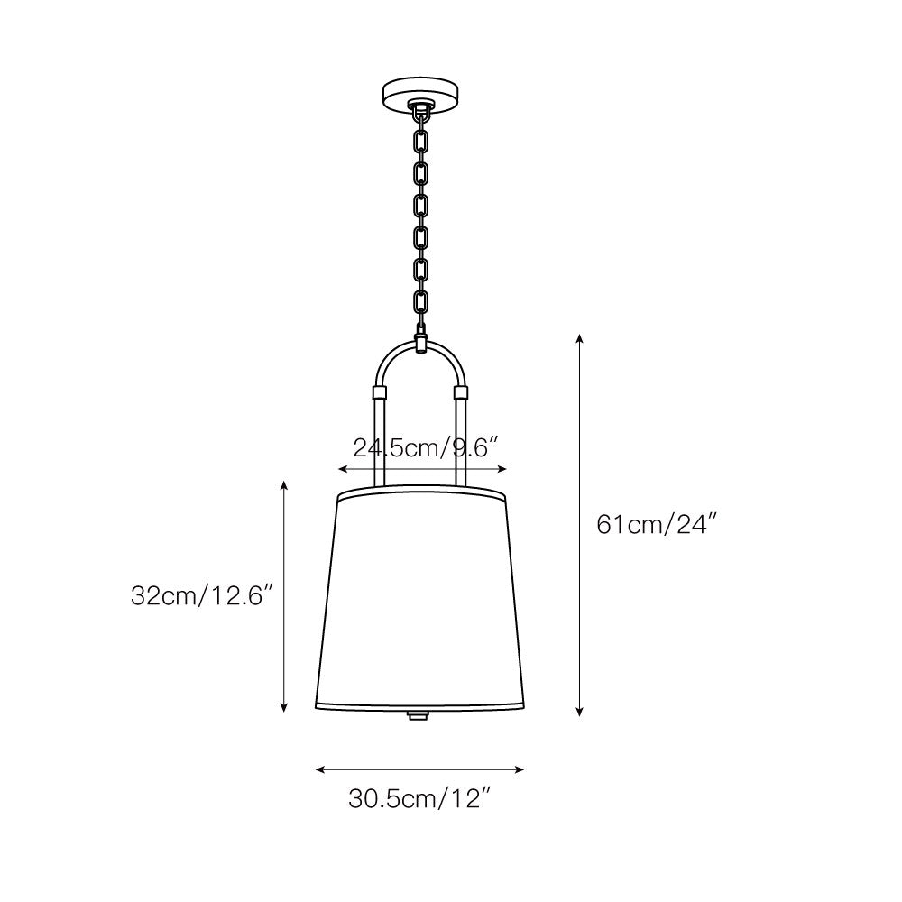 Aurzorora Suspension Vintage Industrielle en Laiton Et Tissu